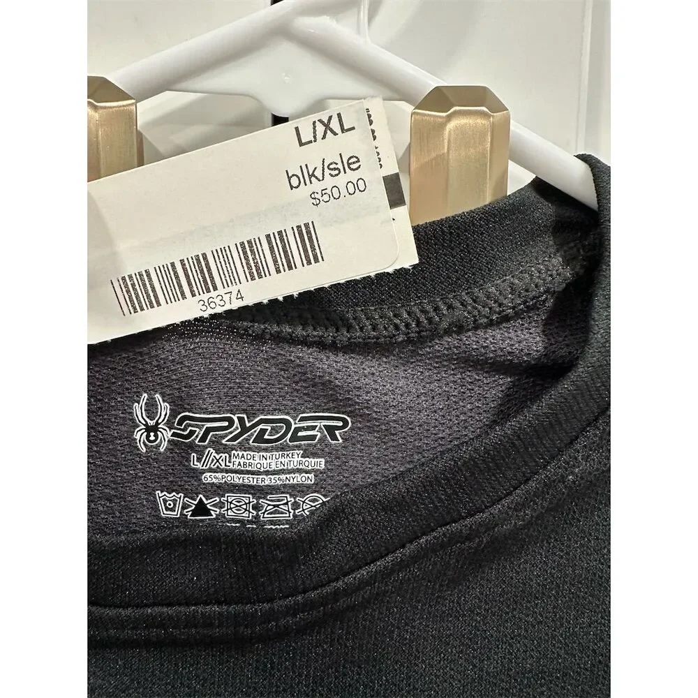 NWT Spyder Unisex Long-Sleeve Sports Top Black Size‎ L XL Activewear